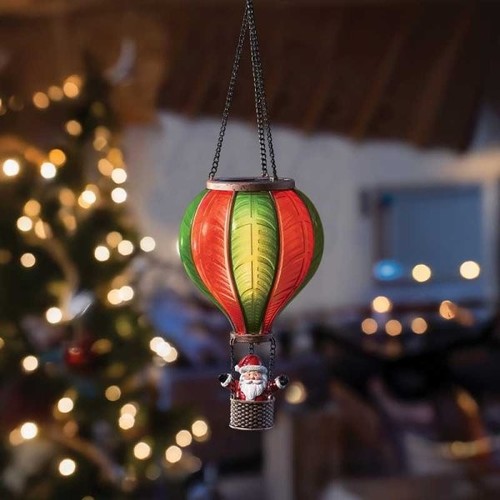 Santa balloon flaming effect - santa,