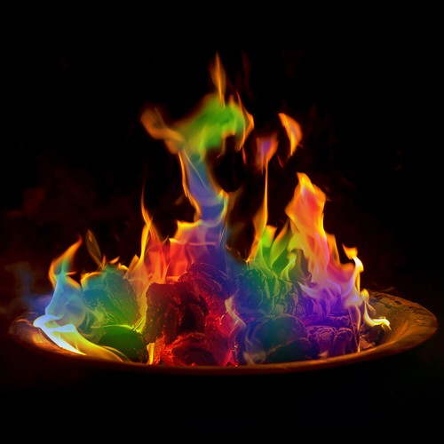 Magic neon flames - 12, colour