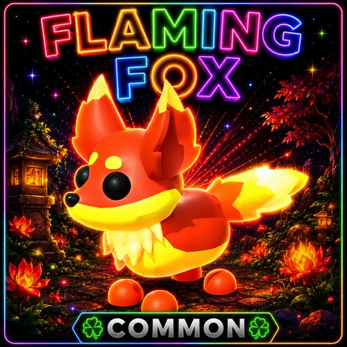 Flaming fox adopt - fox, (cheap)